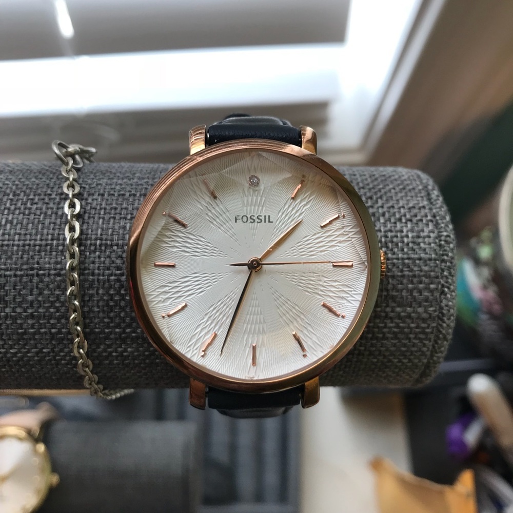 Fossil Incandesa Navy Leather Watch